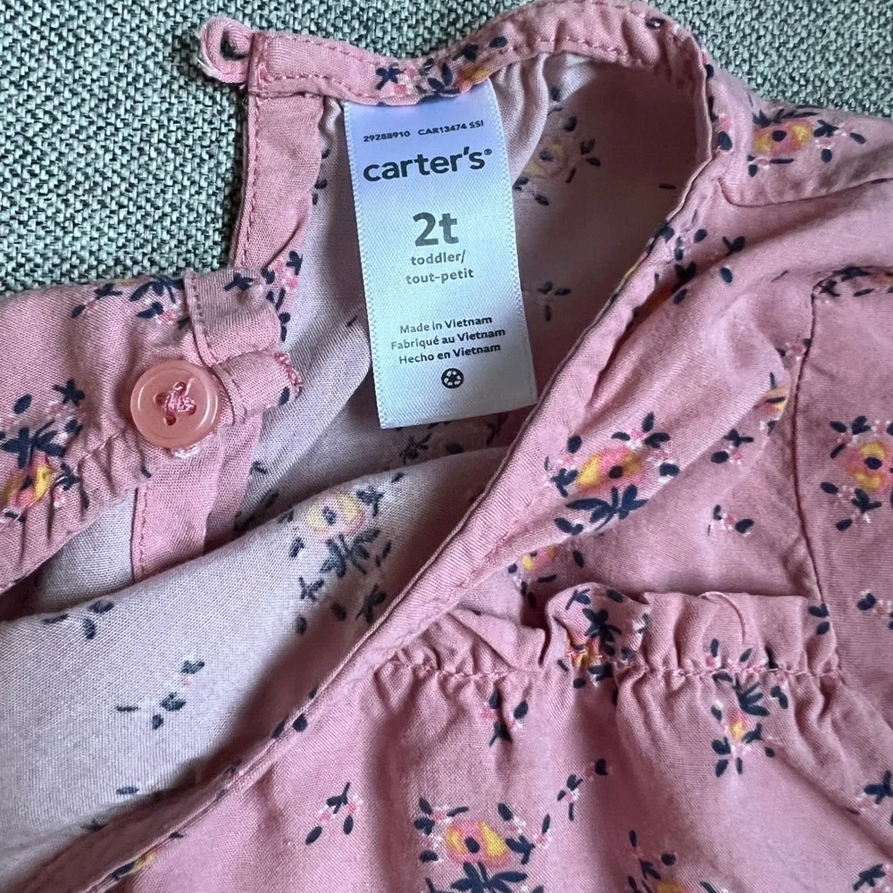 2T Baby Girl Pink Floral Blouse